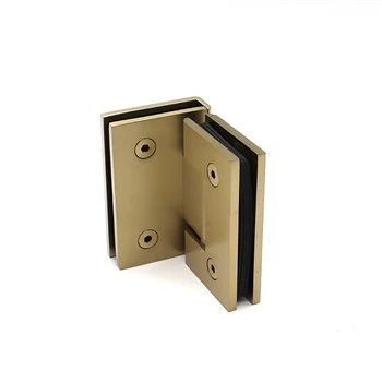 Satin Brass Glass To Glass Hinge