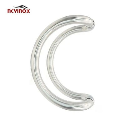 Aluminium Door C Shape Pull Handle With Ends Bended Round