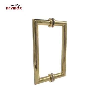Crl Brushed Bronze Round Tubing Mitered Corner Back-to-Back Pull Handle