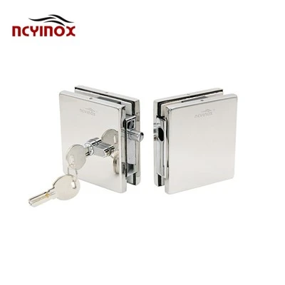 Factory Direct Sale Stainless Steel Glass Door Central Lock With Lock Box And Brass Key