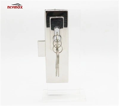 High Quality Aluminum Or Stainless Steel Sliding Glass Door Lock With Brass Key