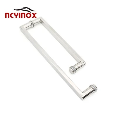 Hot Sale Stainless Steel Square Tube Modern Square Glass Pull Door Handle