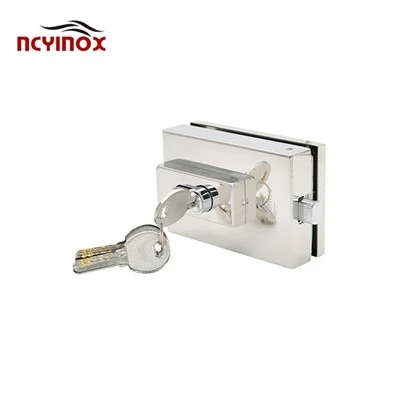Hot Selling Aluminum Alloy Indoor Sliding Door Accessories Square Lock Glass Door Patch Lock