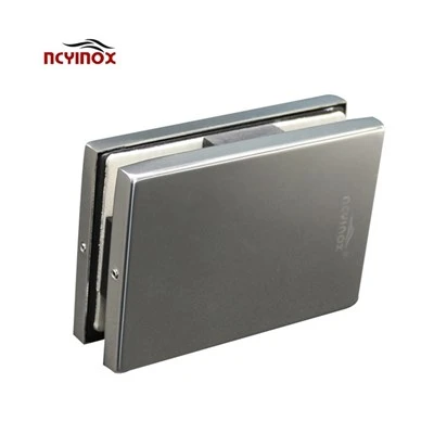 Nickel Rotunda Wall Or Curb Mount Frameless glass clamp