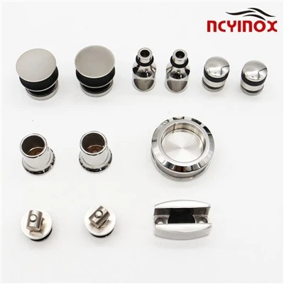 Round Tube Sanding Hydraulic Stainless Steel Shower Sliding Door System Glass Hardware Fittings