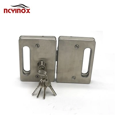 Stainless Steel Double Side Door Control With Glass Door Lock