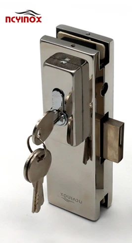 Wholesale Stainless Steel Glass Door Patch Lock With Brass Key